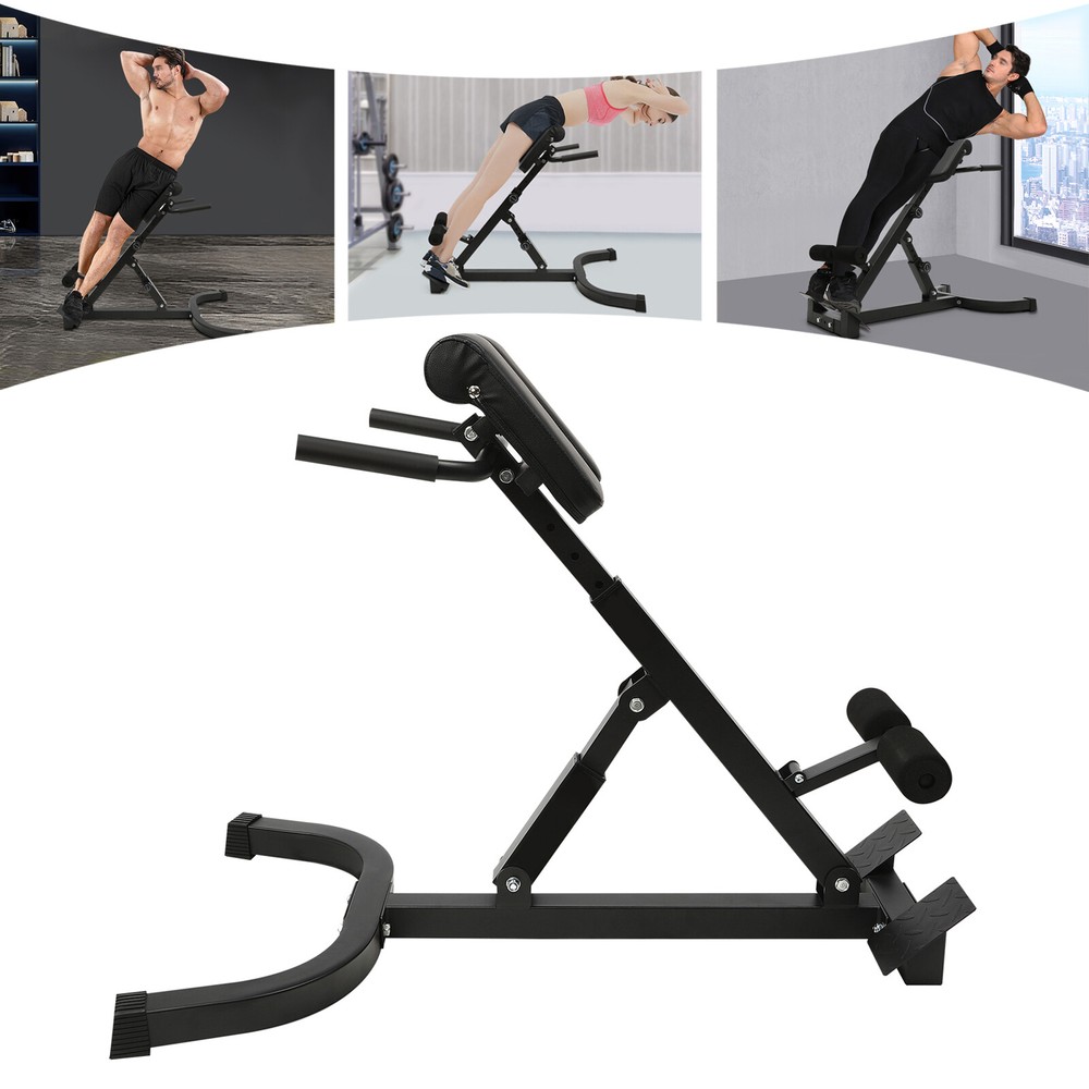 w/ Angle Height Adjust Roman Chair Back Extension Machine Multi-Functional Bench