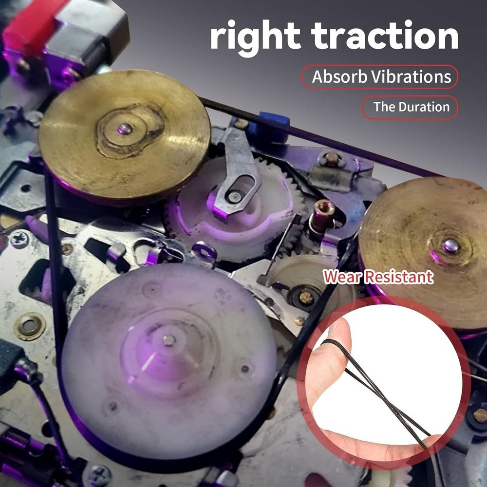 50PCS Cassette Recorder Belts - Reliable 40-135MM Rubber Solution