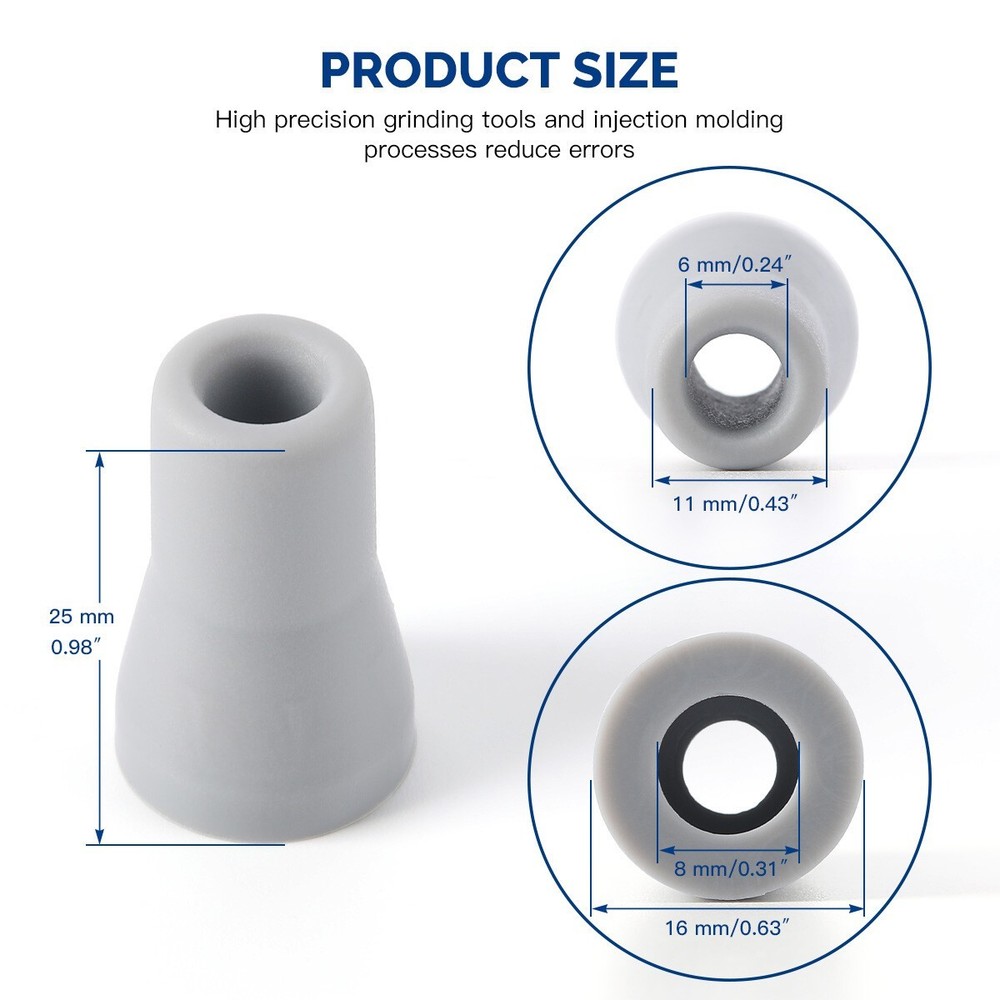 Dental Saliva Ejector Strong/Weak Suction Replacement Rubber Snap Tip Adapter