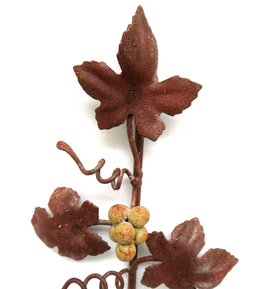 Iron Wall Hook with Grapes & Leaves ~ Towel Jacket Hat Rack