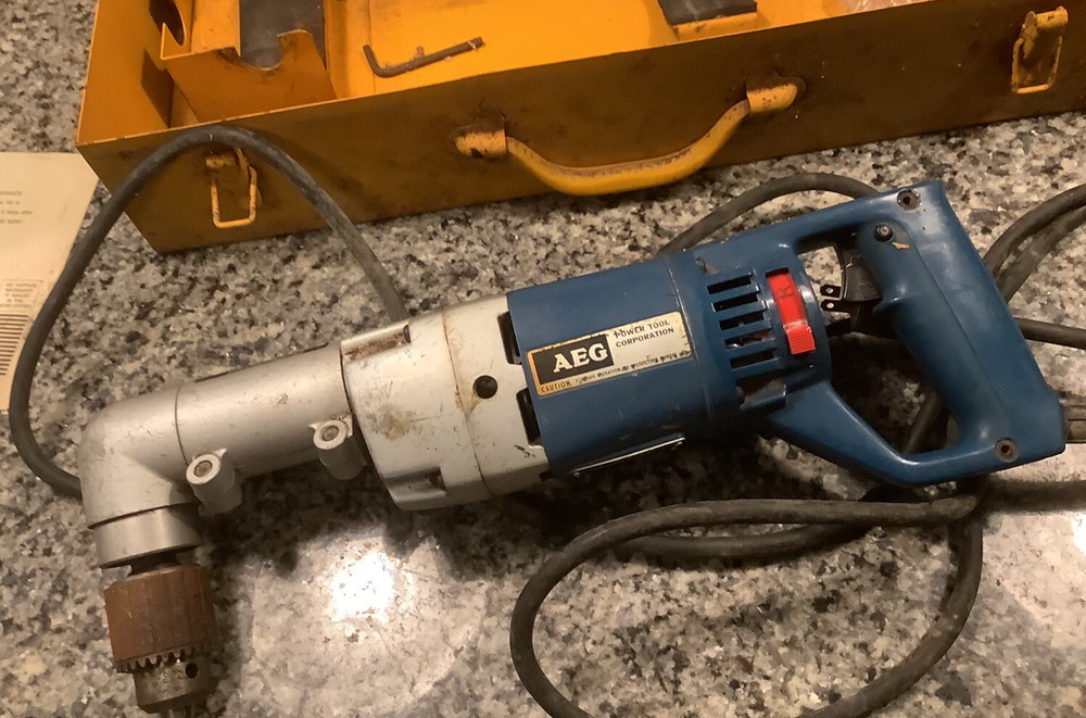 AEG Corded 1/2" Drill And Right Angle Drill Model D-122rk