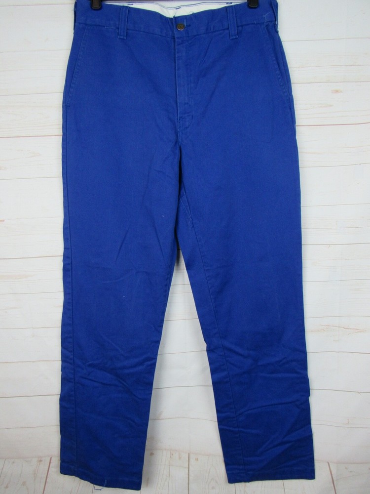 Workrite Mens Bright Blue Flame Resistance Work Pants Size 34 W63