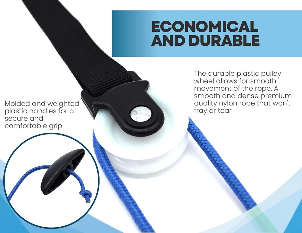 Shoulder Pulley for Physical Therapy with Exercise Guide - Improves Shoulder Str