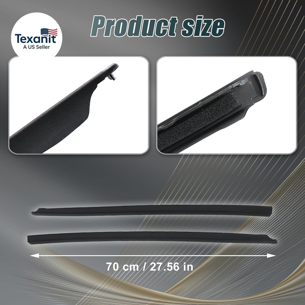 1Pair Front Right&Left Side Windshield Molding Strip Compatible with Dodge Ram 1