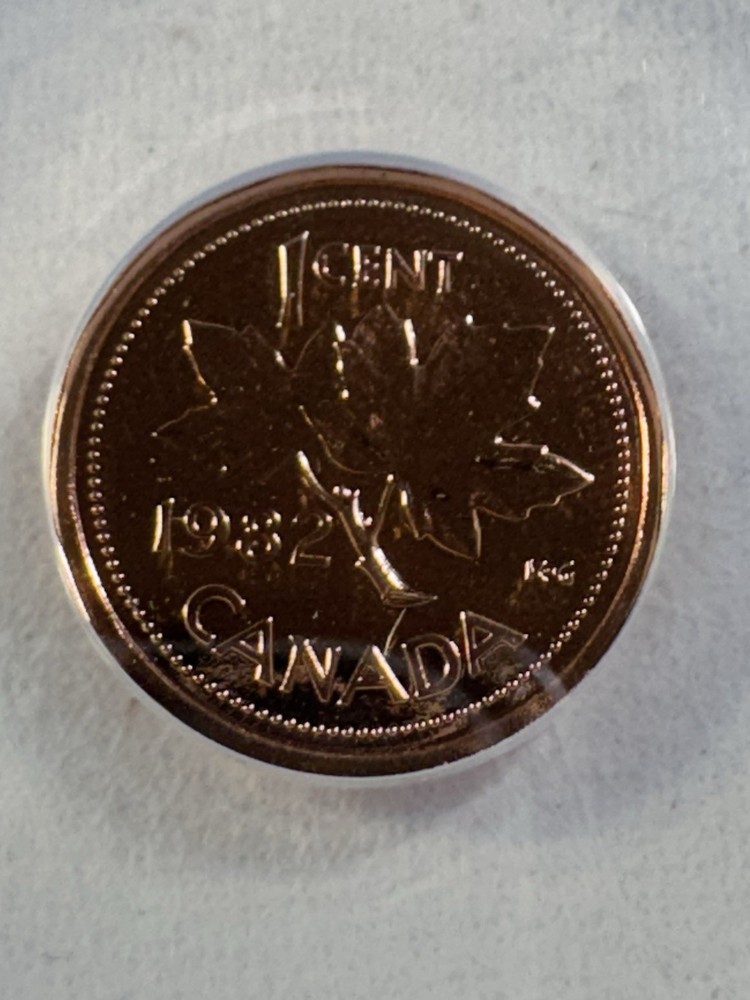 1982 Canada 1 Cent Proof Like Graded MS 67 RD by ANACS