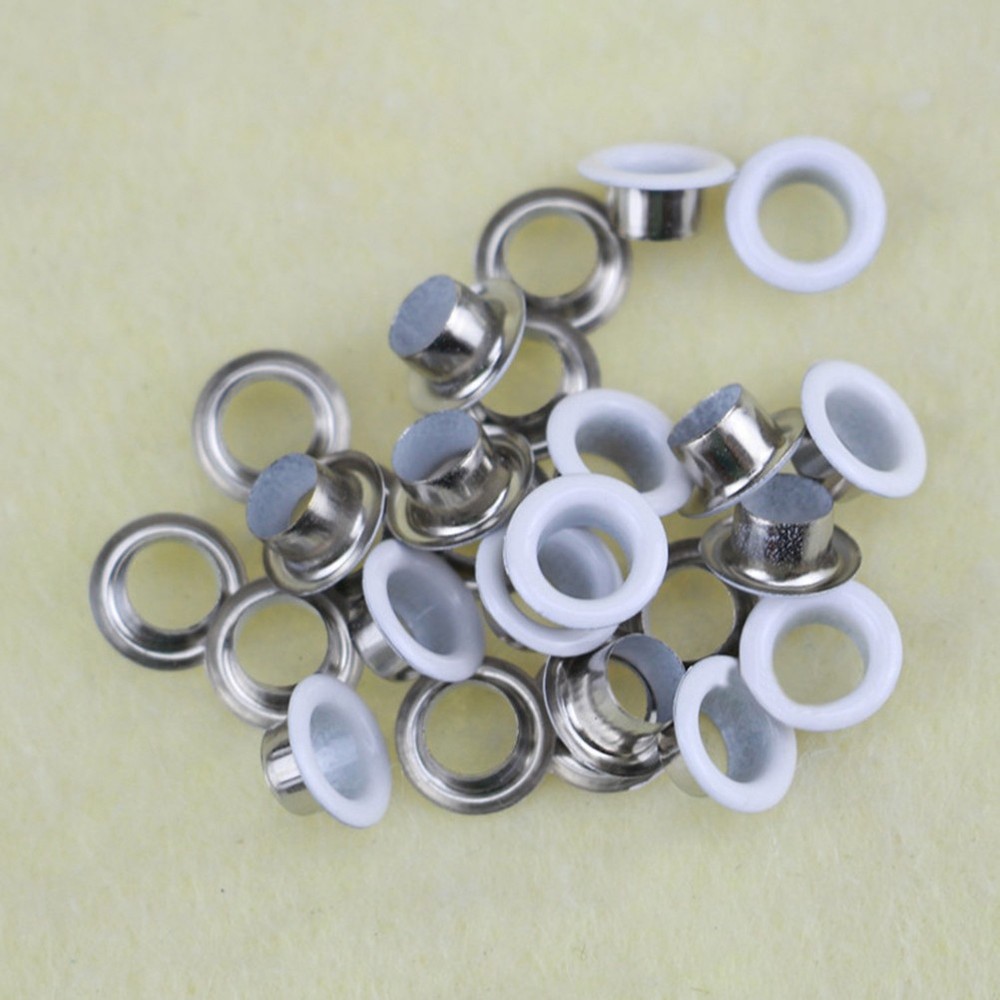 300 Set 6MM Multi Color Grommets Set Sturdy Eyelets Button Kit with 3PCS