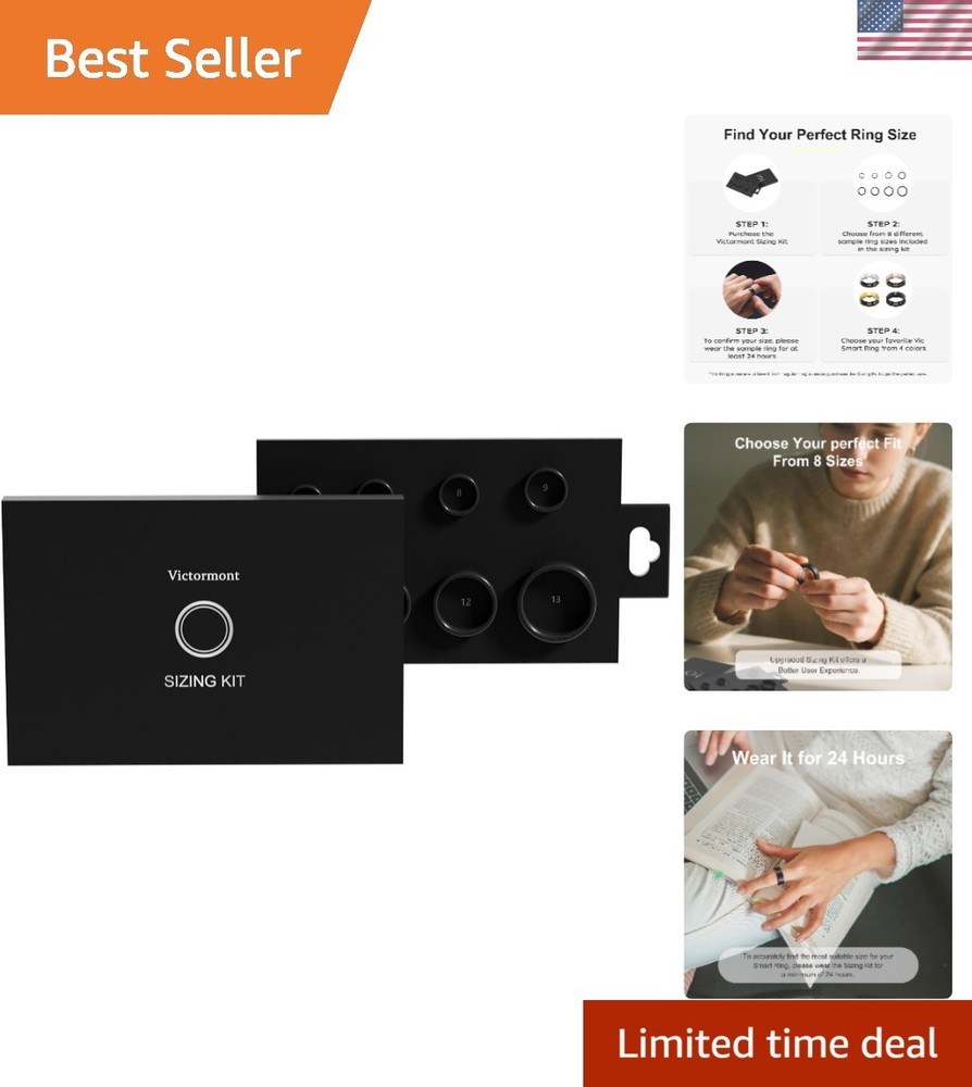 Vic Smart Ring Sizing Kit - Choose Perfect Size From 8 Options (6-13)