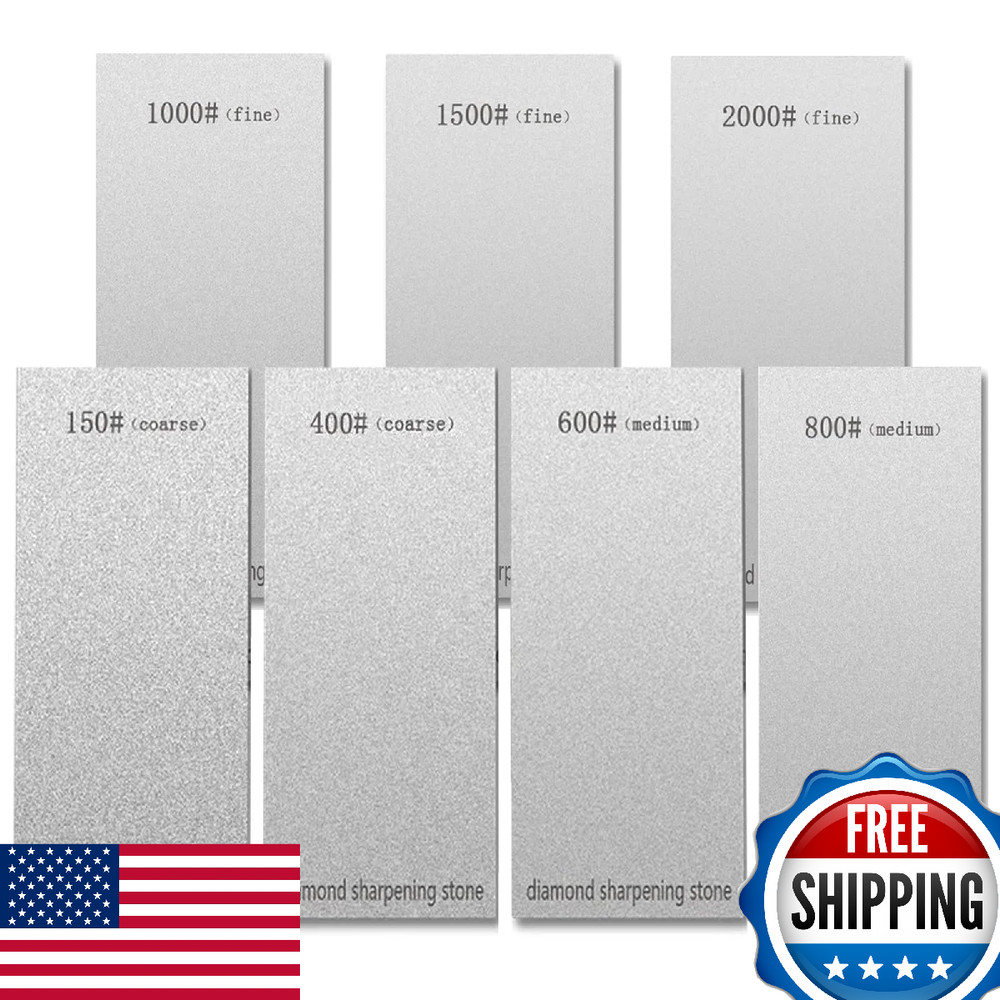 Diamond Sharpening Stone Set Coarse/Medium/Fine Grits Lapping Plate Sharpener