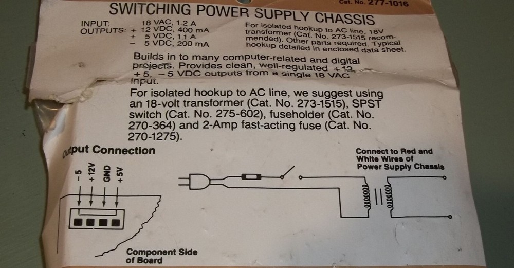 NEW TI-99/4A TI99 Home Computer Internal Console SWITCH POWER SUPPLY Bulk Pack