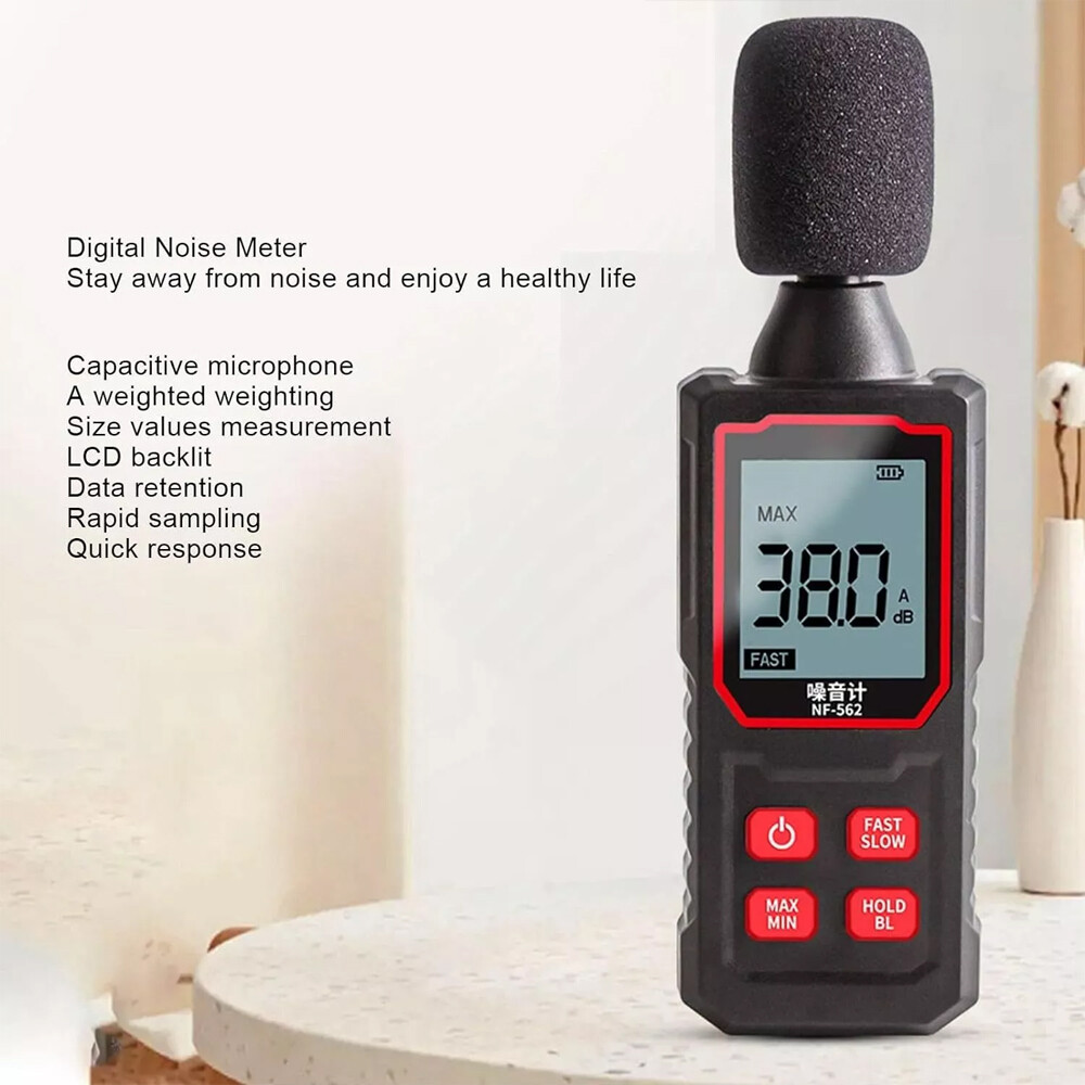 Digital Decibel Meter 30-130dBA Noise Meter Handheld Sound Level A Double Meter