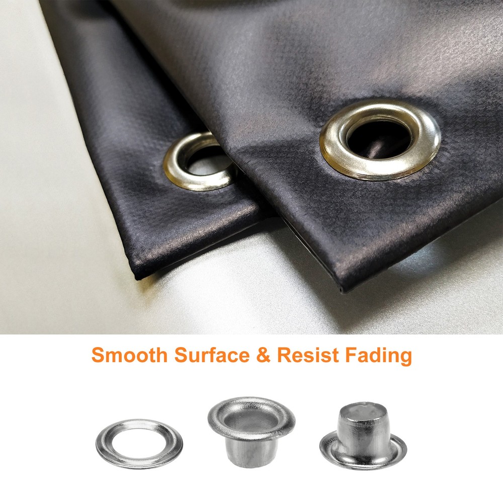 100pcs 4mm Grommet Tool Kit with Hole Punch, Grommet Setter Tools, Silver Tone