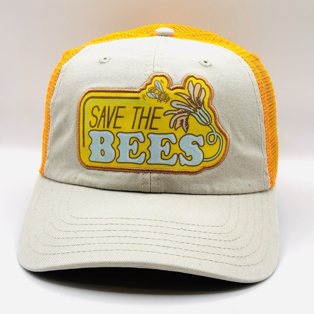 Smithsonian "Save The Bees" Orange / Tan Adjustable Back Strap Cap Hat Bioworld