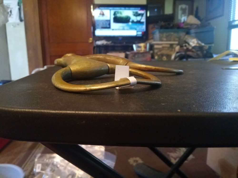 Used eggbutt snaffle bit 5 1/4 in nickel