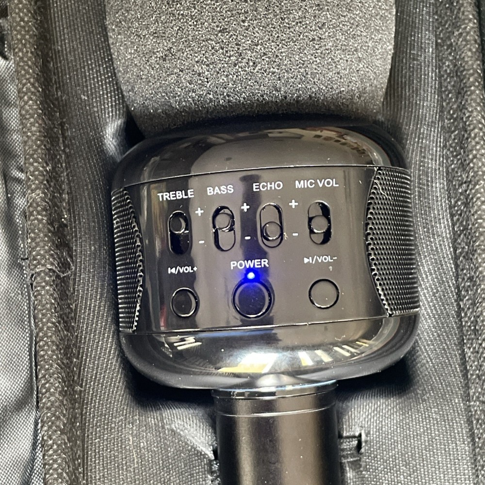 Karaoking Wireless Karaoke Microphone, User Guide, Cable, Disco Ball Light WORKS