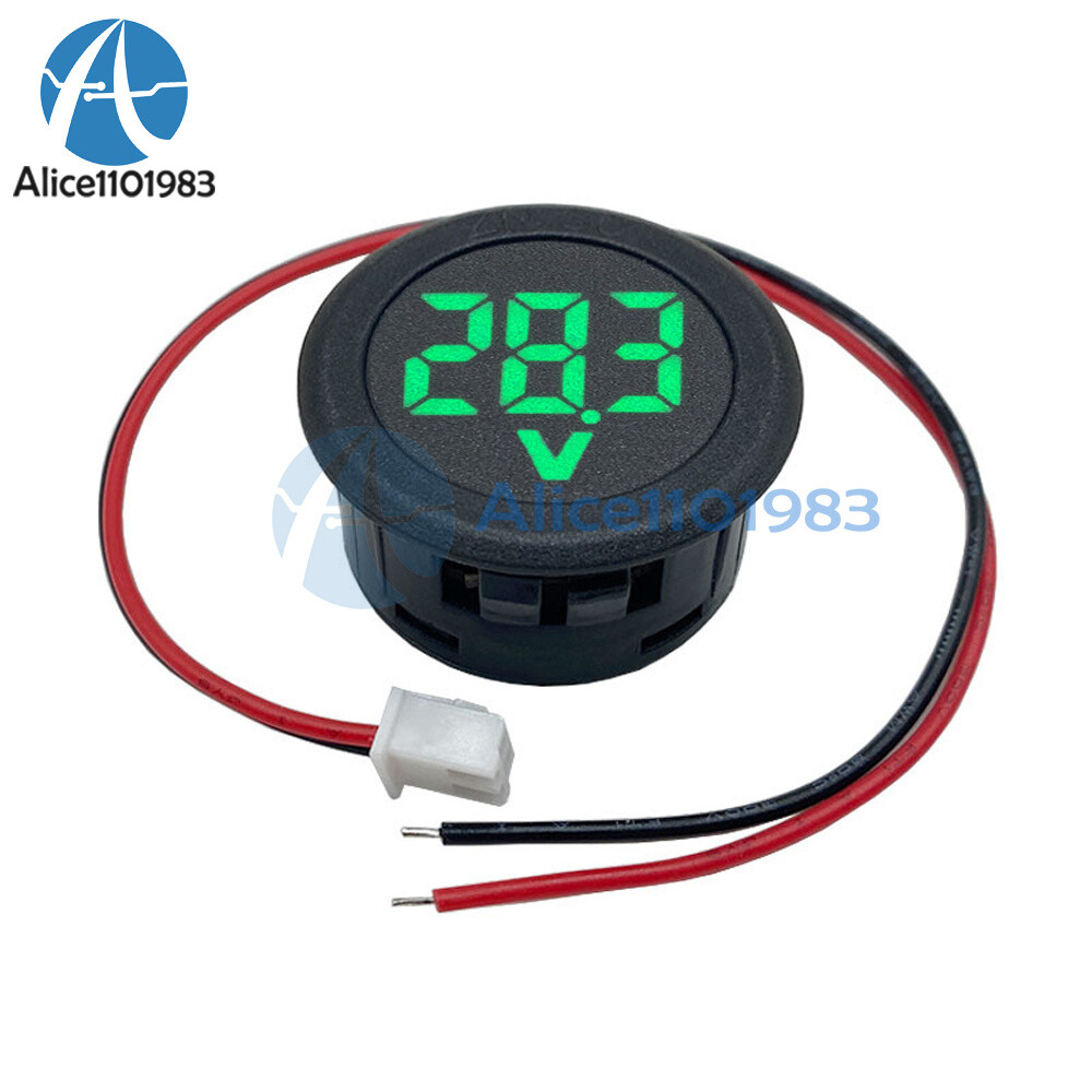 1/5/10PCS LED Digital Display Voltmeter DC 4-100V Anti-Reverse Protection