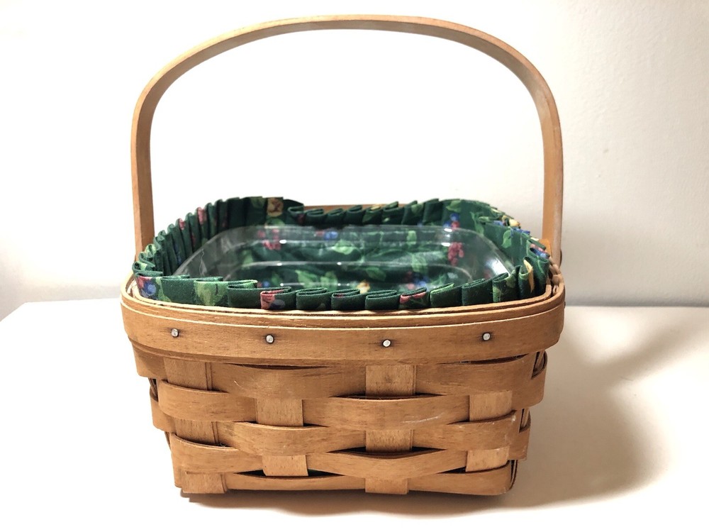 Longaberger Square Hand Woven Basket, Signed (1990s)