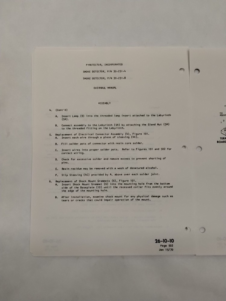 Pyrotector Incorporated Smoke Detector Overhaul Manual-Original