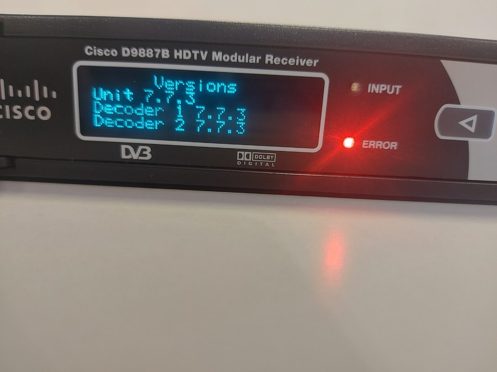 Cisco D9887B HDTV Receiver Video Audio