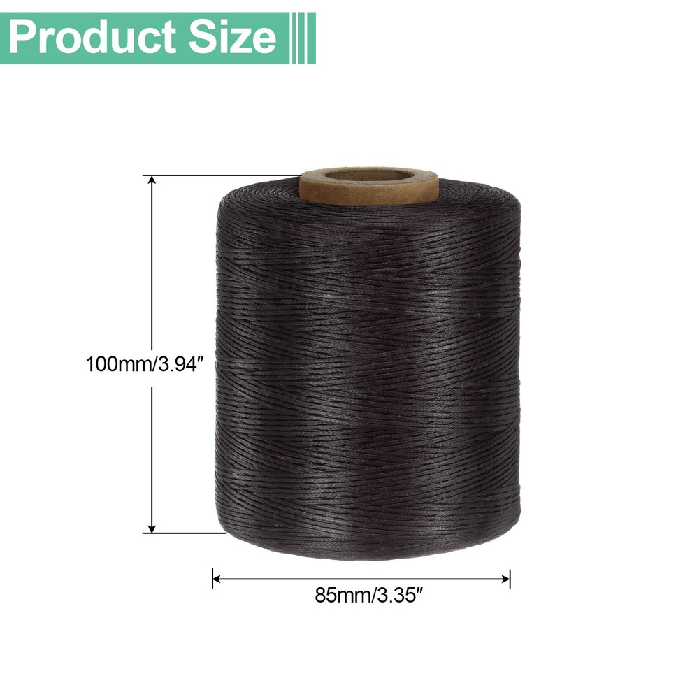 150D Waxed Thread 1061 Yards Polyester Leather Sewing Waxed String Dark Brown