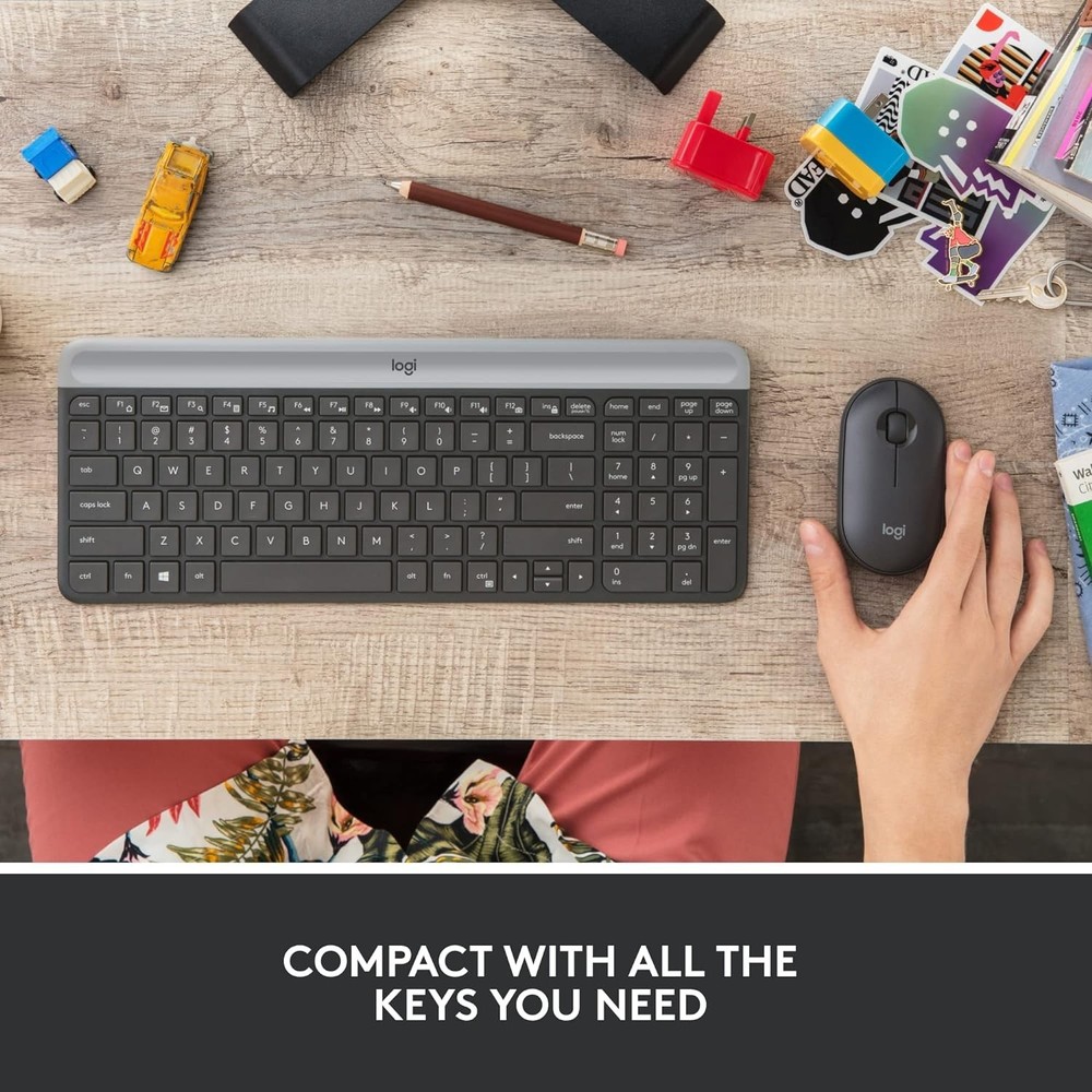 Graphite MK470 Wireless Keyboard and Mouse Combo - Perfect for Windows Users