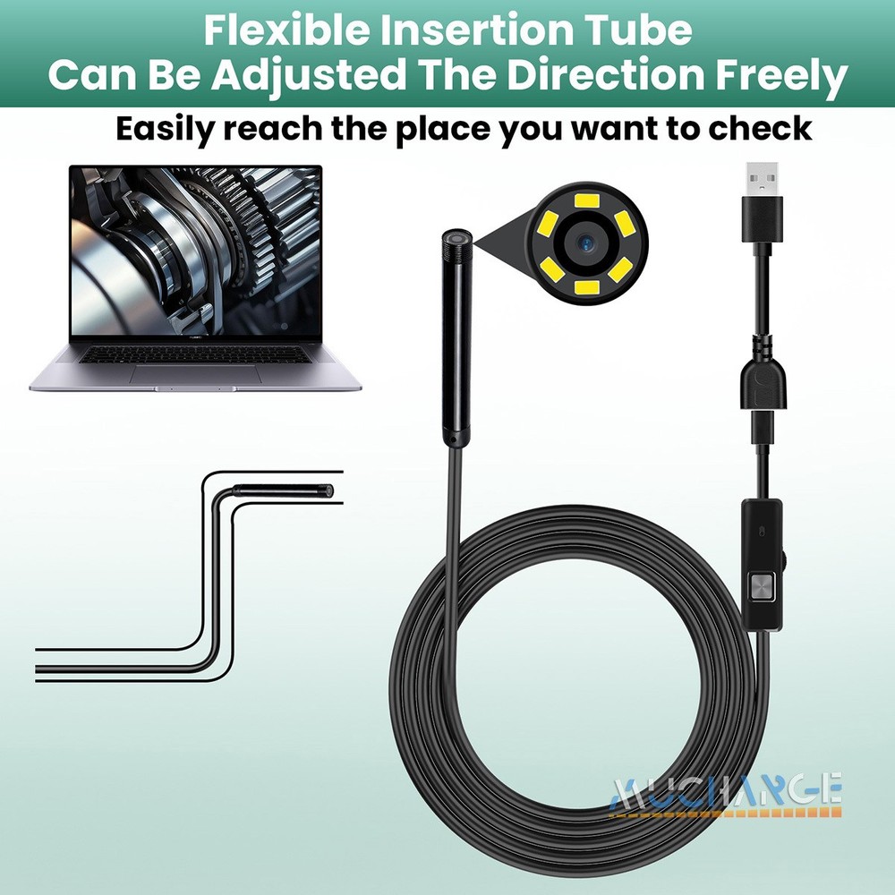 16.4ft Endoscope Camera with Light Inspection Camera Waterproof For Android PC