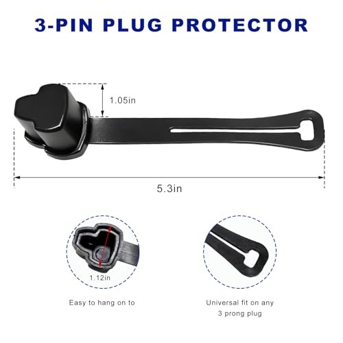 Rdxcv 2 PCS 3 Prong Plug Protector, Weatherproof Engine Block Heater Cord...