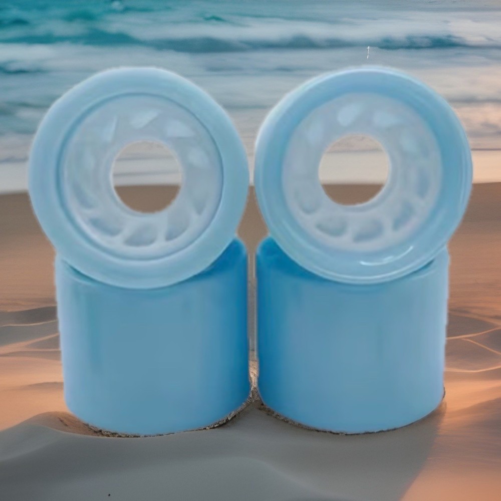 skateboard wheels & Bearings 60mm 95A Blue White (full Set) !! 🛹