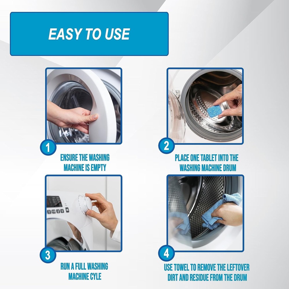 Washing Machine Cleaner Tablets 24 Count, Lavender