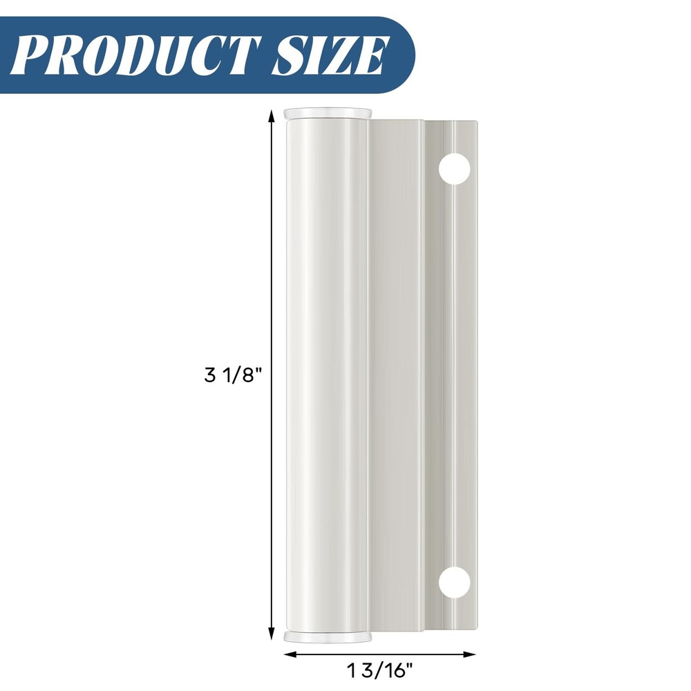 CroBlissful 2 Sets Hinge Leaf for Screen Doors White Upper Storm
