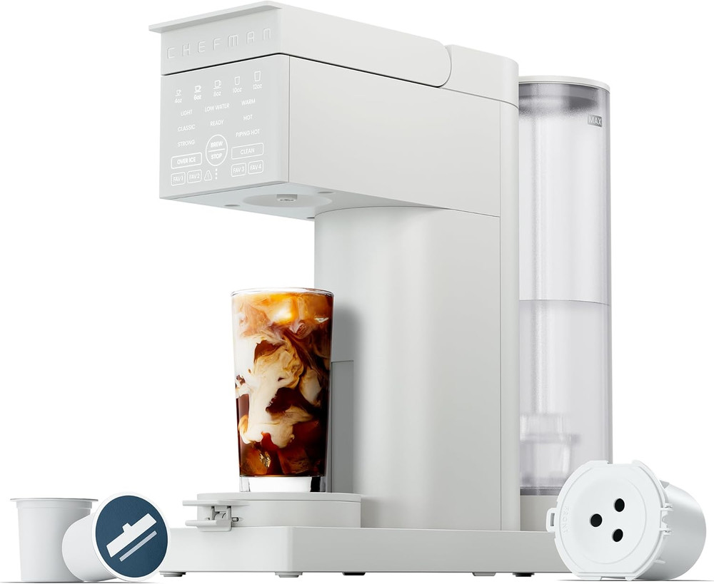 Caffeinator Single Serve Coffee Maker, Brew Kcups & Grounds, Drip Coffee Machine