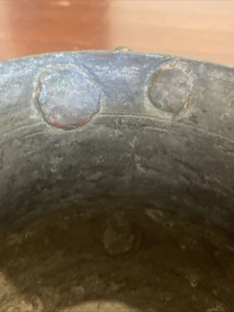 Antique Middle Eastern Engraved Copper Drinking Serving Vessel