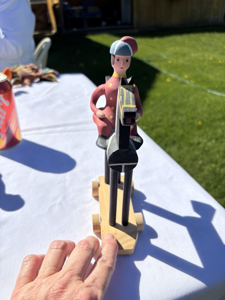 Wooden Jockey Pull Toy