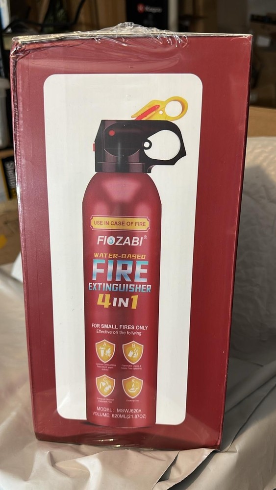 Portable Fire Extinguisher Spray 620ml 4 Pack ABC Multi‑Purpose w/ Bracket