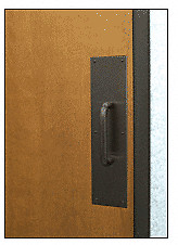 3/4" Diameter Oil Rubbed Bronze 8" Pull Handle with 4" x 16" Pull Plate