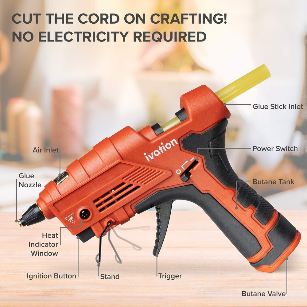 Ivation Glue Sticks 10-Pack for Ivation Cordless Butane Glue Gun