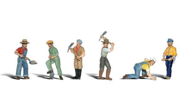New Woodland N Scale Track Worker Train Figures A2148