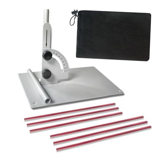 Golf Alignment Stick Training Aid Set - Upgraded Metal Rods with Foldable