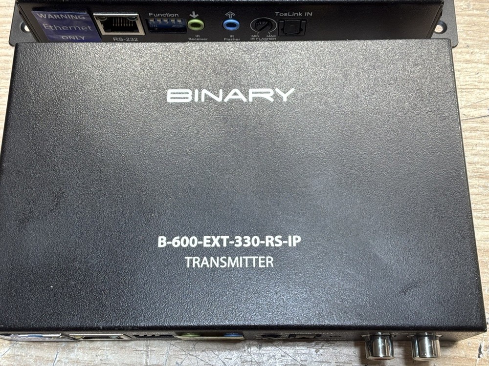 BINARY RECEIVER & TRANSMITTER B-600-EXT-330-RS-IP - NO POWER CORDS/JUA3150