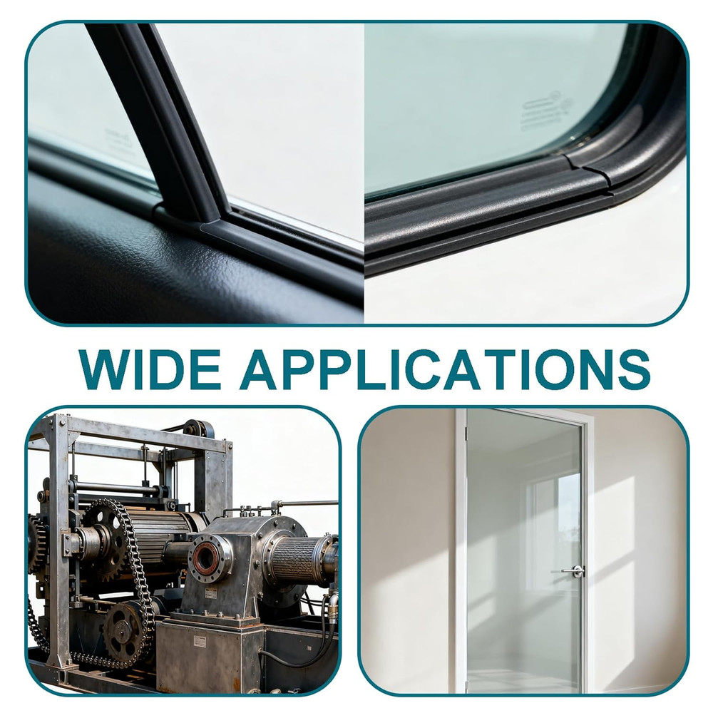 Adhesive Rubber Strips, Rubber Sheets, Rolls & Strips 1" Wide X 1/8" Thick X 10'