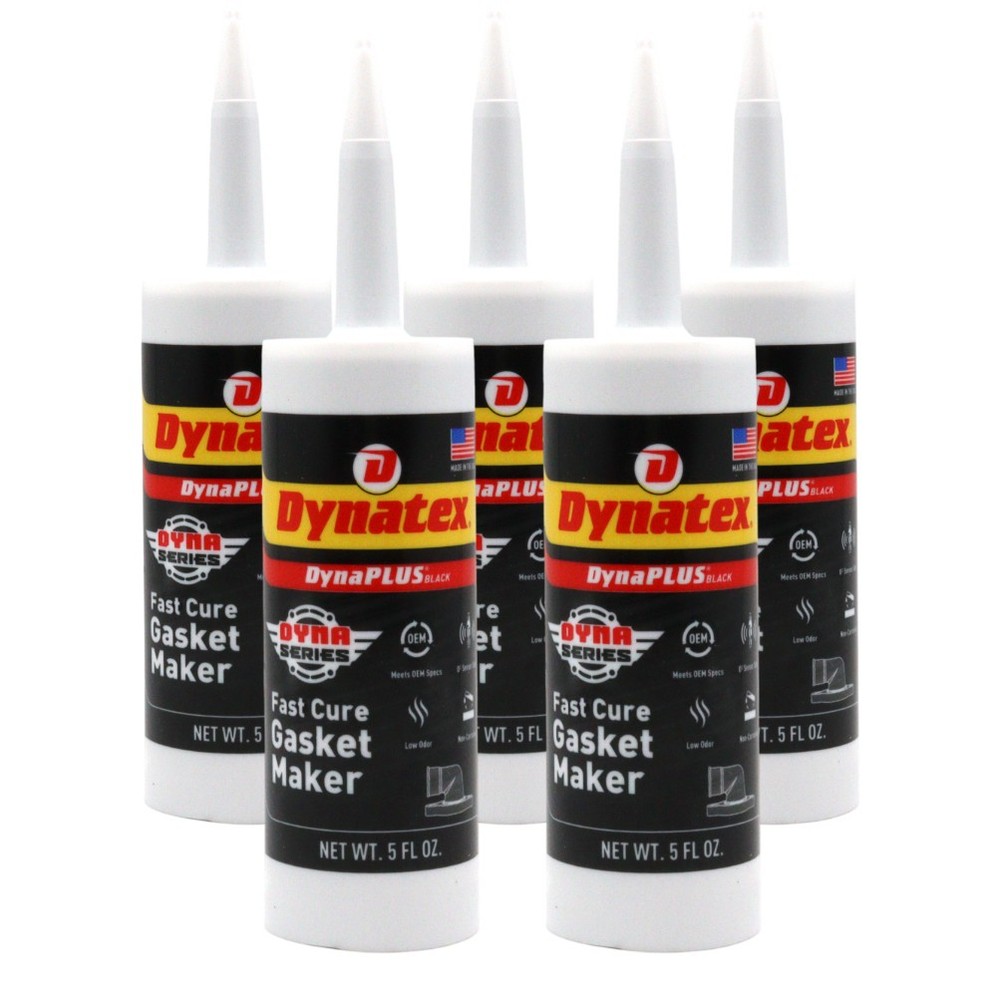 Dynatex DynaPlus Fast Cure Gasket Maker 5 oz Sensor Safe & Low Odor (5-Pack)