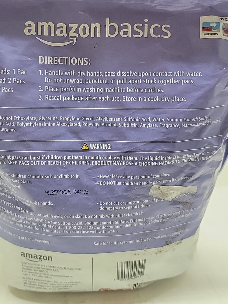 Amazon Basics Laundry Detergent Pacs, Lavender Scent, 120 Count