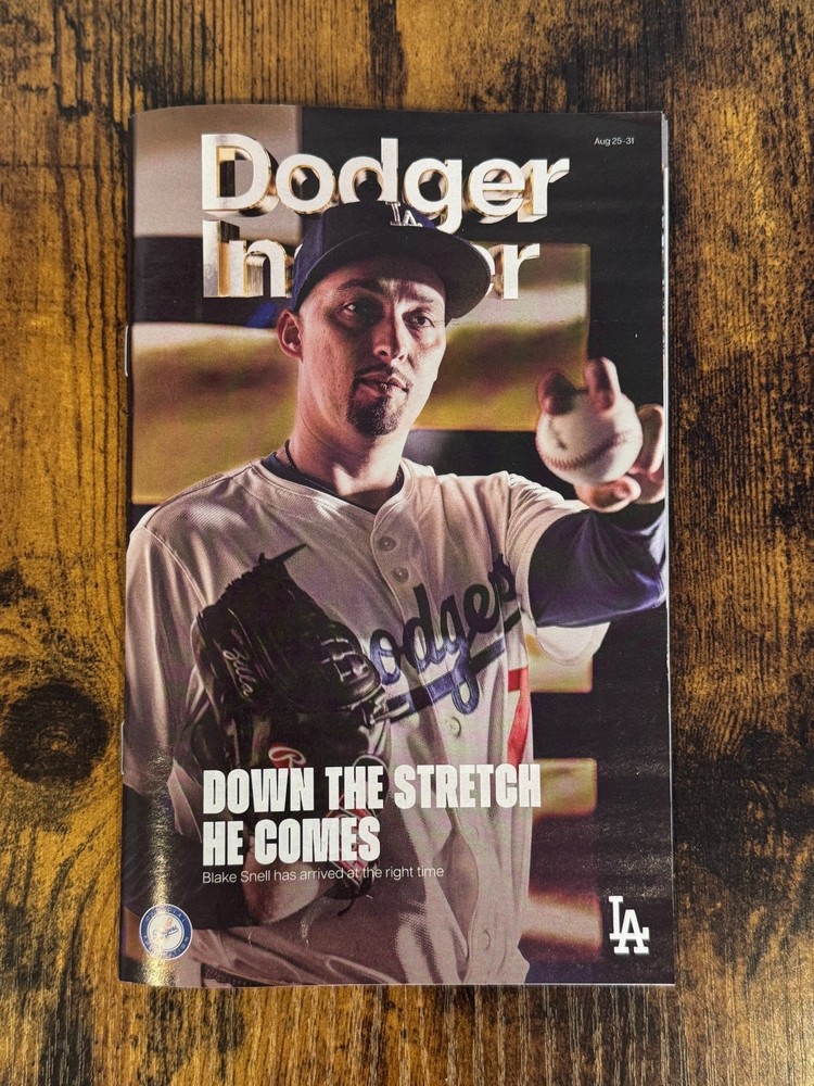 LA DODGER INSIDER 2025 Program (Vol. 10) DOWN THE STRETCH HE COMES Aug. 13-22