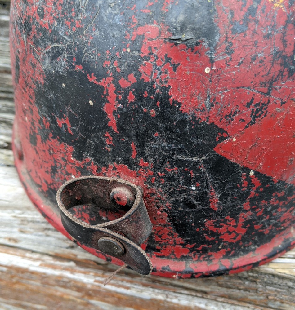 VTG MSA Comfo-Cap Protective Miners Helmet Black Red