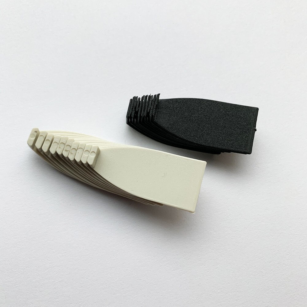 10 Violin Viola Bow Tip Material Black Plastic Tip + White Plastic Tip New