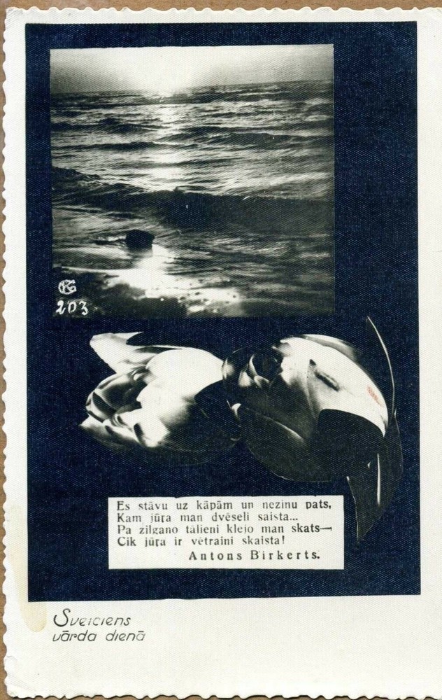 Latvia 1938 Varda Diena Postcard w/Machine Cancel