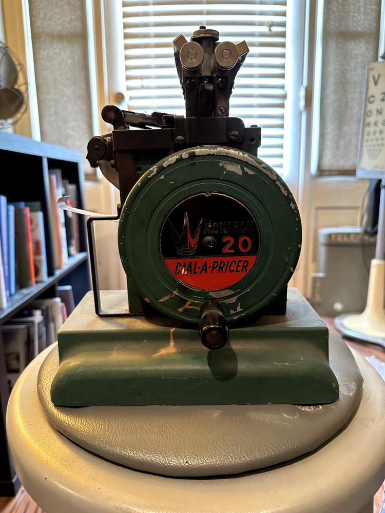 Antique Monarch 20 Dial-A-Pricer Price Tag Printer