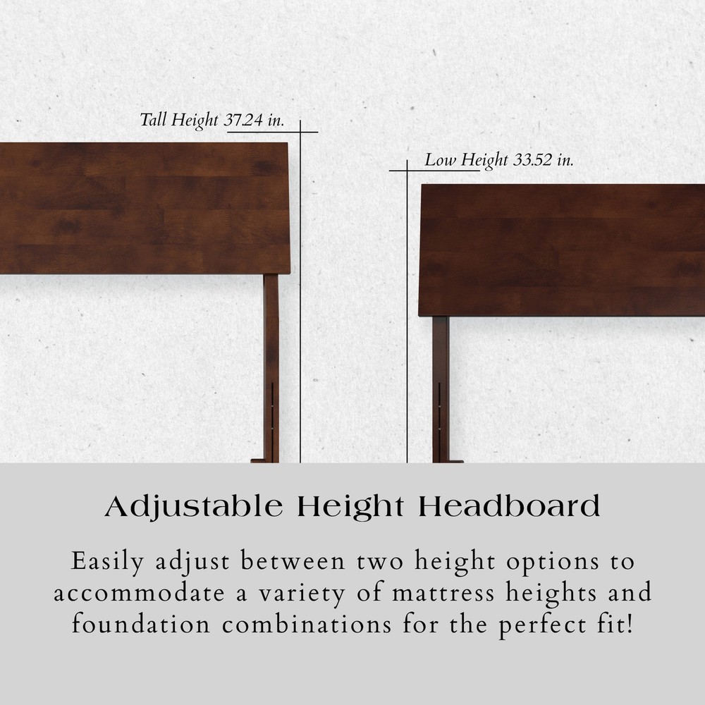 Bradford Full Solid Wood Headboard in Walnut