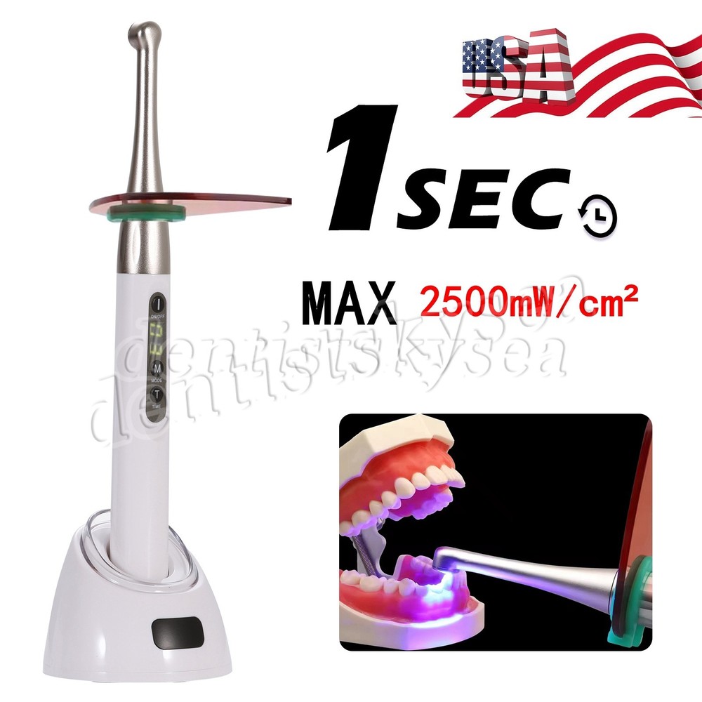 Woodpecker Style Dental iLED Curing Light Lamp Wireless 1Second Curing 2500mw/c㎡