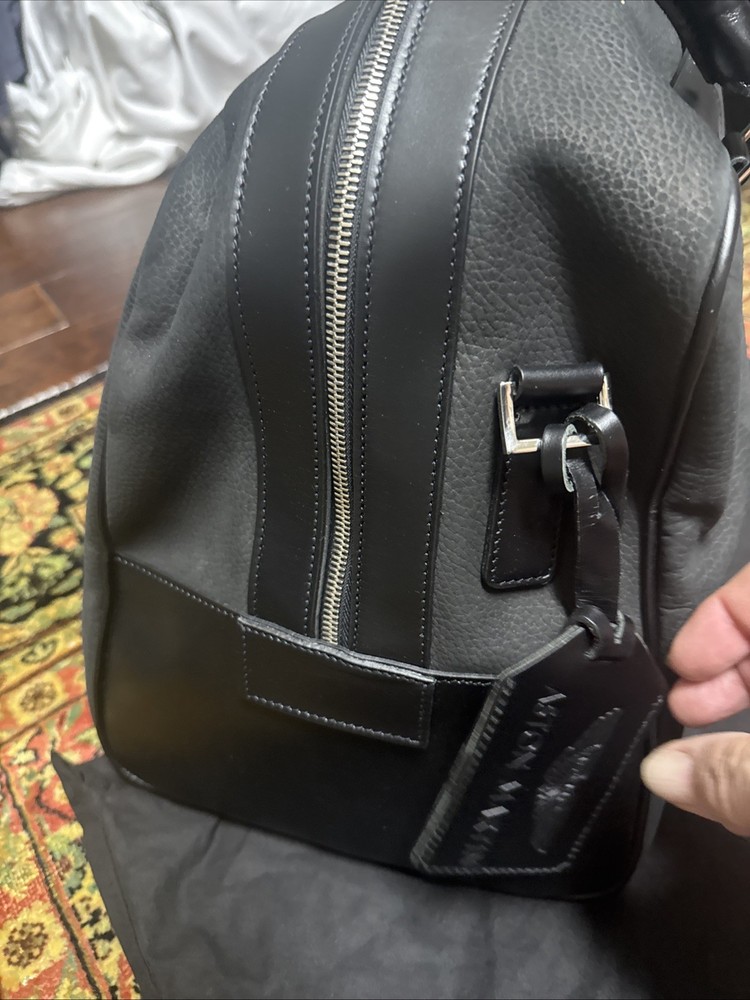 Aston Martin Black Leather Holdall - Large