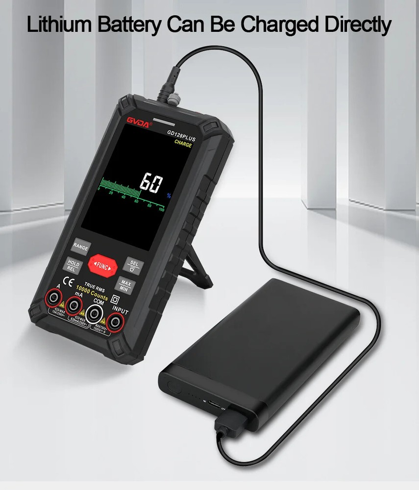 Smart Rechargeable Digital Multimeter True RMS 9999 Voltage Current Multitester